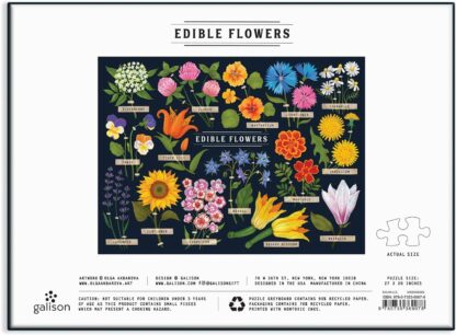 Edible Flowers 1000 Piece Puzzle - Galison - Board Games - Image 2
