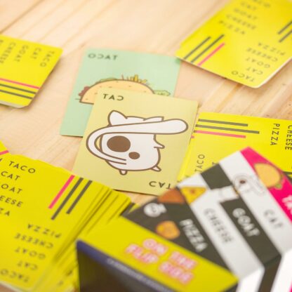 Taco Cat Goat Cheese Pizza on Flip Side - Dolphin Hat Games - Board Games - Image 3