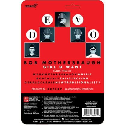 Super7 Devo Reaction Figures Wave 04 Bob Mothersbaugh (The Girl U Want) - Image 2