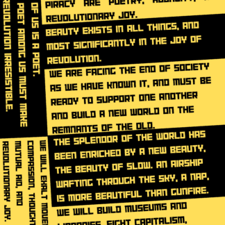 The Manifesto of the Sky Pirate - 13 x 19 Poster