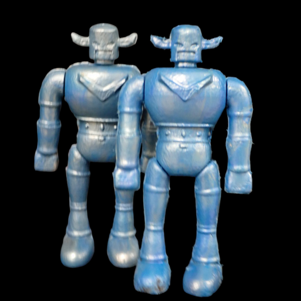 Kumiai-Ki: The Mighty Labor Union Mech - 3.75" Jointed Action Figure - Metallic Blue (solid)
